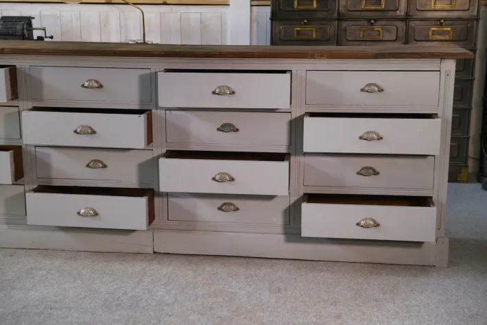 Pamono Large Vintage Drawer Craft Cabinet in Fir, 1950s Hot