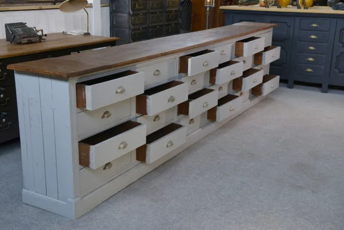 Pamono Large Vintage Drawer Craft Cabinet in Fir, 1950s Hot