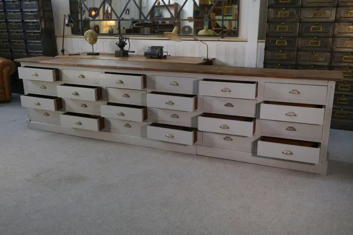 Pamono Large Vintage Drawer Craft Cabinet in Fir, 1950s Hot