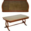 Pamono Large Vintage Hunter Green Leather Topped Coffee Table Hot