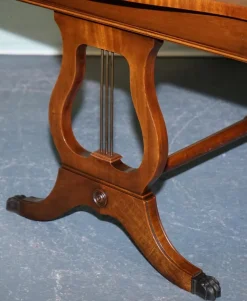 Pamono Large Vintage Hunter Green Leather Topped Coffee Table Hot