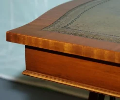 Pamono Large Vintage Hunter Green Leather Topped Coffee Table Hot