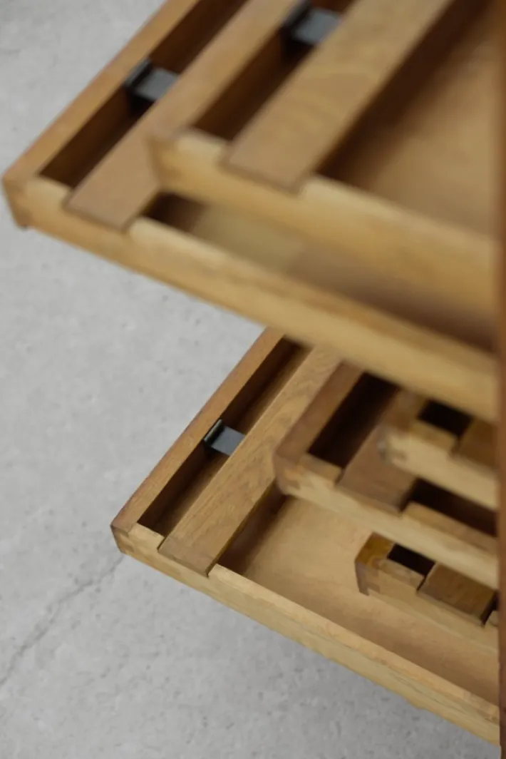 Pamono Large Vintage Industrial Oak File Cabinet with Multiple Drawers, 1930s