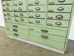 Pamono Large Vintage Industrial Green Drawer Cabinet, 1960s Sale