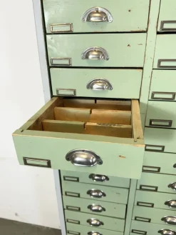 Pamono Large Vintage Industrial Green Drawer Cabinet, 1960s Sale