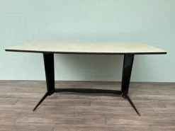 Pamono Large Vintage Italian Dining Table in Metal and Glass, 1960s