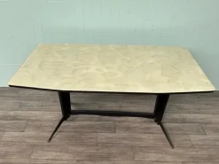 Pamono Large Vintage Italian Dining Table in Metal and Glass, 1960s