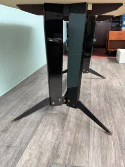 Pamono Large Vintage Italian Dining Table in Metal and Glass, 1960s