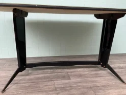 Pamono Large Vintage Italian Dining Table in Metal and Glass, 1960s