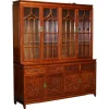 Pamono Large Vintage Oriental Chinese Carved Bookcase Display Cabinet with Lights New