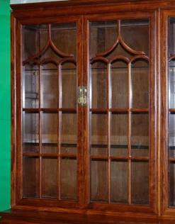 Pamono Large Vintage Oriental Chinese Carved Bookcase Display Cabinet with Lights New