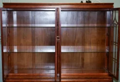 Pamono Large Vintage Oriental Chinese Carved Bookcase Display Cabinet with Lights New