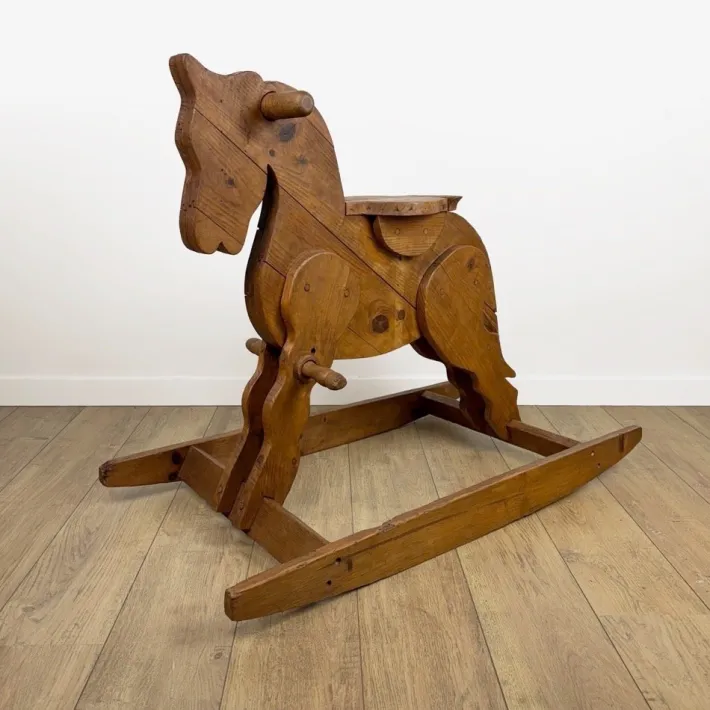Pamono Large Vintage Pine Rocking Horse, 1970s Discount
