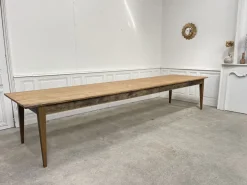 Pamono Large Vintage Table with Honey Patina, 1940s