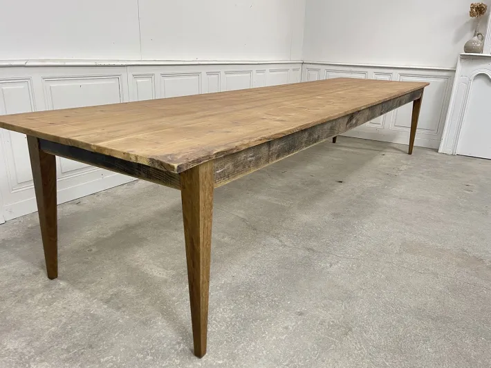 Pamono Large Vintage Table with Honey Patina, 1940s