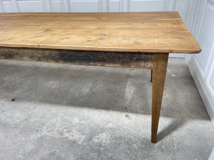 Pamono Large Vintage Table with Honey Patina, 1940s