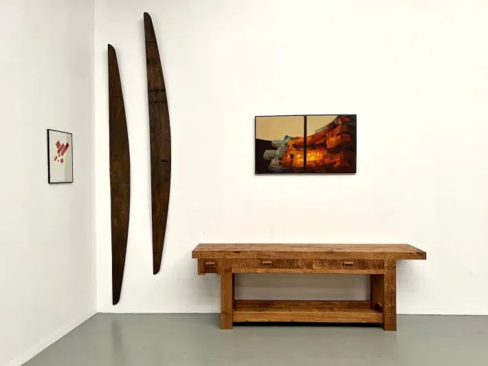 Pamono Large Vintage Workbench in Oak, 1970s New