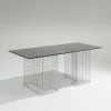 Pamono Large Wire Desk in Glass and Metal by Terence Conran, 1980s Outlet