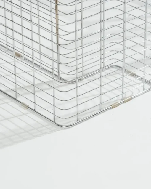 Pamono Large Wire Desk in Glass and Metal by Terence Conran, 1980s Outlet