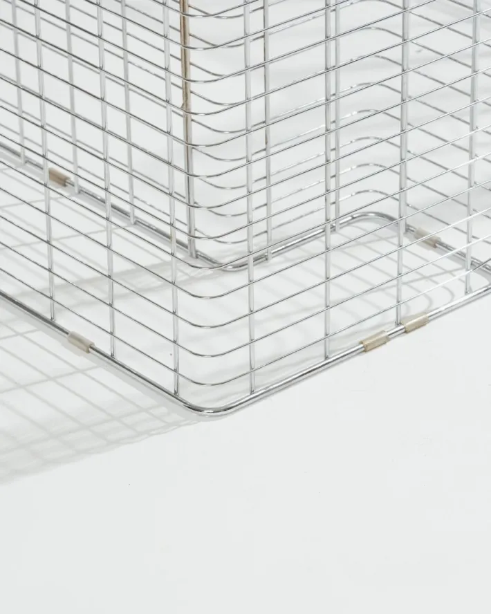 Pamono Large Wire Desk in Glass and Metal by Terence Conran, 1980s Outlet