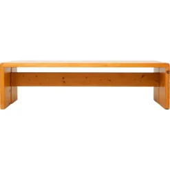 Pamono Large Wood Bench by Charlotte Perriand for Les Arcs, 1960s Clearance