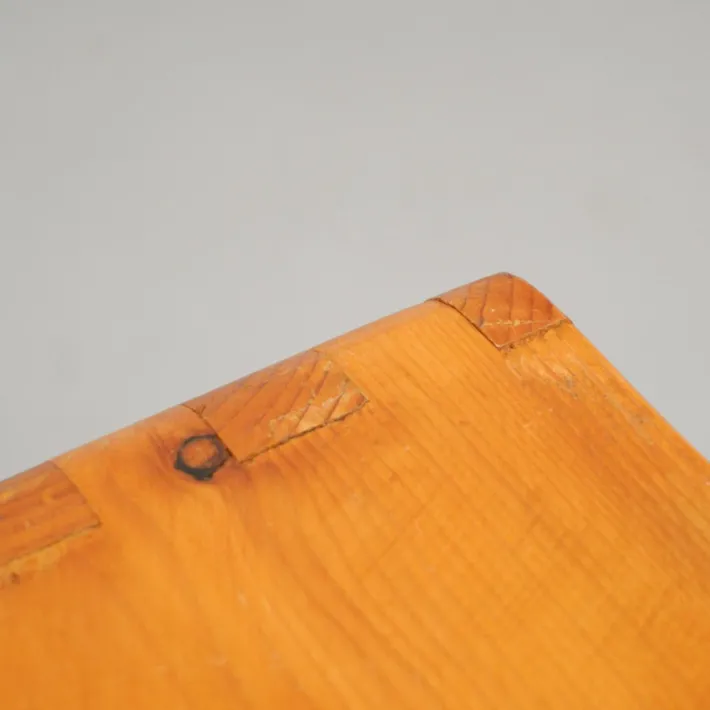 Pamono Large Wood Bench by Charlotte Perriand for Les Arcs, 1960s Clearance