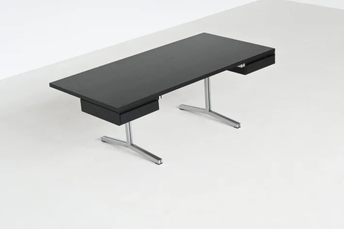 Pamono Large Writing Desk in Black by Theo Tempelman for AP Originals, Netherlands, 1960s Sale