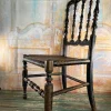 Pamono Late 19th Century Napoleon III Childrens Chair in Blackened Wood and Canework Clearance