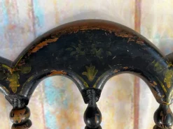 Pamono Late 19th Century Napoleon III Childrens Chair in Blackened Wood and Canework Clearance