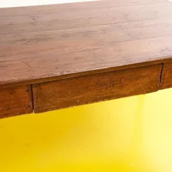 Pamono Late 19th Century Rustic Wooden Kitchen Table in Original Patina