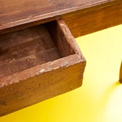 Pamono Late 19th Century Rustic Wooden Kitchen Table in Original Patina