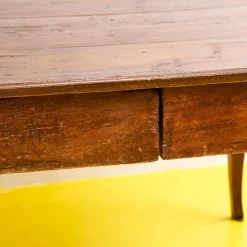 Pamono Late 19th Century Rustic Wooden Kitchen Table in Original Patina