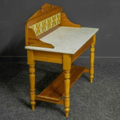 Pamono Late Victorian Pine Washstand with Marble Top Discount