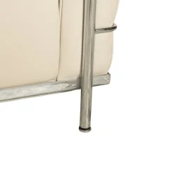 Pamono LC 2 2-Seater Sofa and Lounge Chairs in Cream Leather by Le Corbusier for Cassina, Set of 3 Outlet