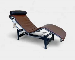 Pamono LC4 Chaise Lounge in Brown Leather by Le Corbusier for Cassina, 1980s Discount