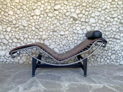 Pamono LC4 Chaise Lounge in Brown Leather by Le Corbusier for Cassina, 1980s Discount