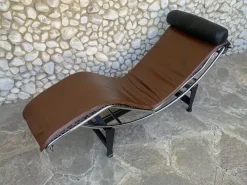 Pamono LC4 Chaise Lounge in Brown Leather by Le Corbusier for Cassina, 1980s Discount