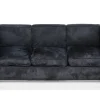Pamono LC2 3-Seater Children's Sofa in Black Brushed Velvet with Tubular Chrome Frame New