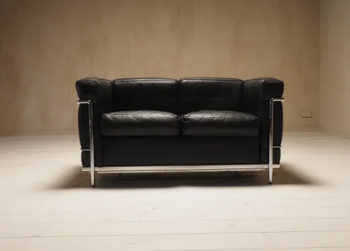 Pamono LC2 2-Seater Sofa by Charlotte Perriand and Le Corbusier, 1990s Hot