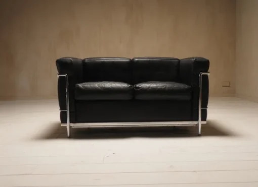 Pamono LC2 2-Seater Sofa by Charlotte Perriand and Le Corbusier, 1990s Hot