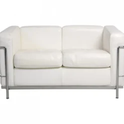 Pamono LC2 2-Seater Sofa in White Leather by Le Corbusier Outlet