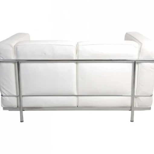Pamono LC2 2-Seater Sofa in White Leather by Le Corbusier Outlet