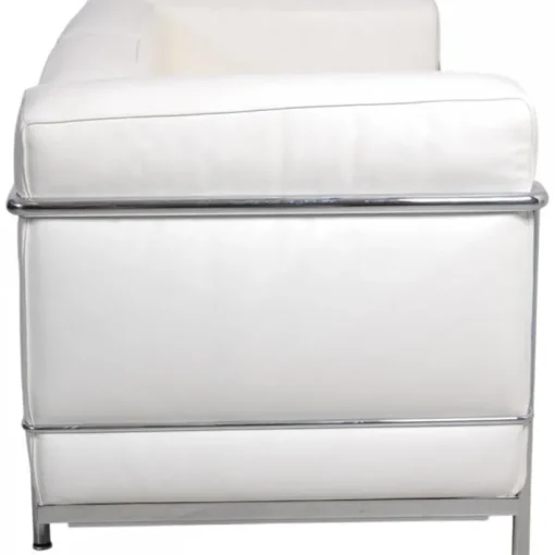 Pamono LC2 2-Seater Sofa in White Leather by Le Corbusier Outlet