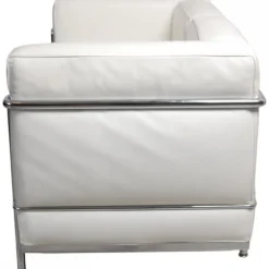 Pamono LC2 2-Seater Sofa in White Leather by Le Corbusier Outlet