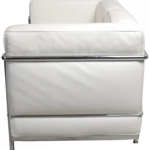 Pamono LC2 2-Seater Sofa in White Leather by Le Corbusier Outlet