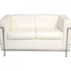 Pamono LC2 2-Seater Sofa in White Leather by Le Corbusier Online