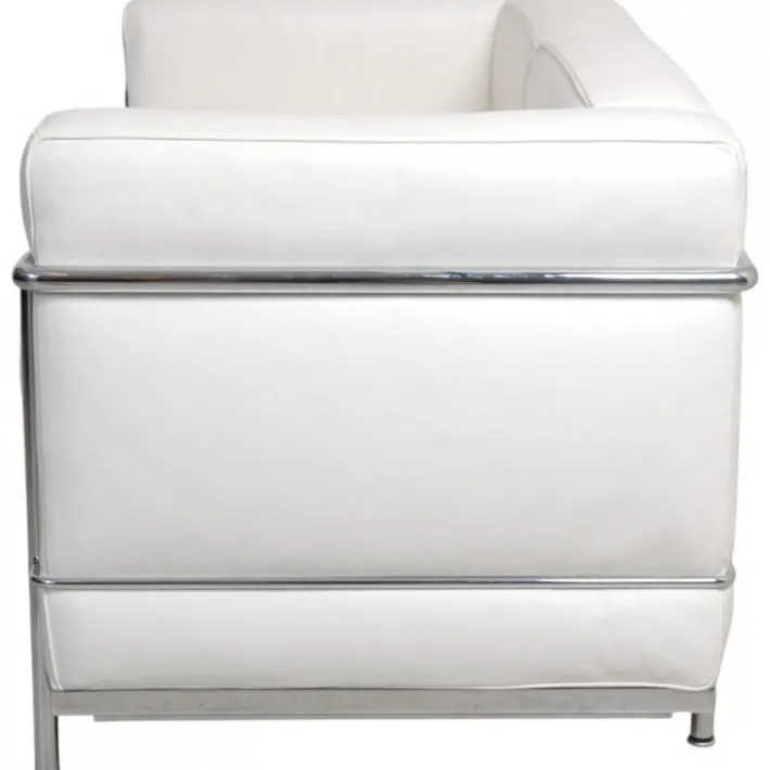 Pamono LC2 2-Seater Sofa in White Leather by Le Corbusier Online