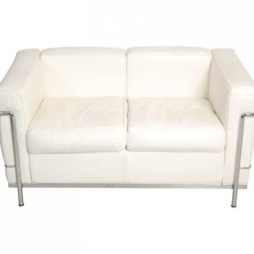 Pamono LC2 2-Seater Sofa in White Leather by Le Corbusier Online