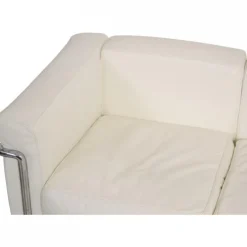 Pamono LC2 2-Seater Sofa in White Leather by Le Corbusier Online
