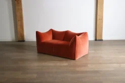 Pamono Le Bambole Sofa in Coral Velvet by Mario Bellini for B&B Italia, 1970s Clearance